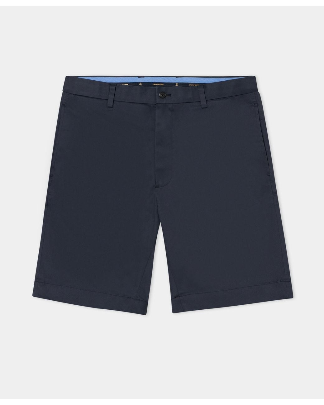 Brooks Brothers Blue Cbt Lw Adv Stretch Short Plain Front Nav for men