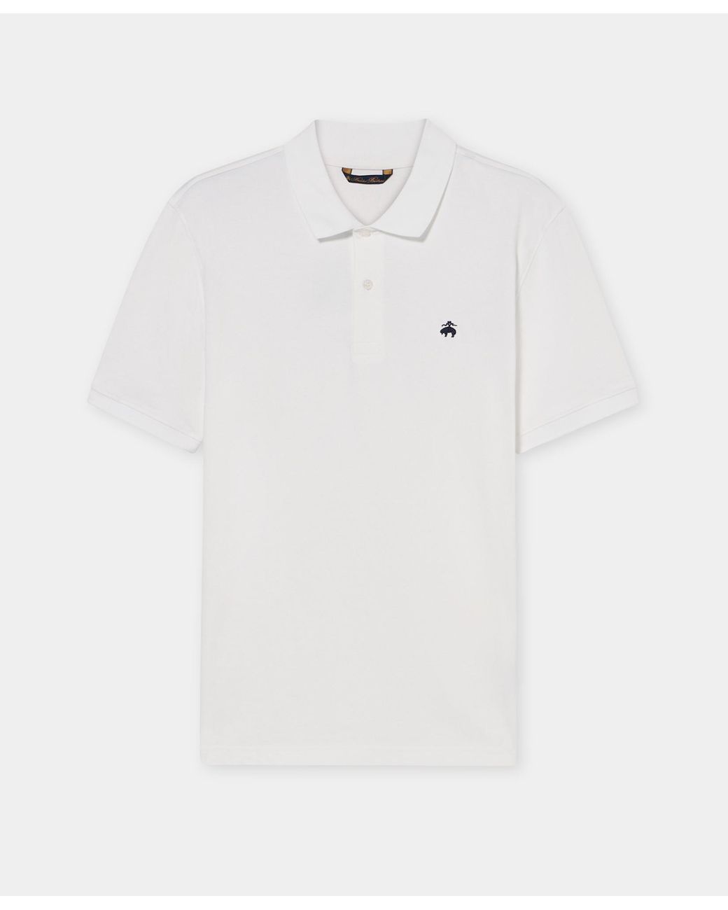 Brooks Brothers White Cotton Piqué Polo for men