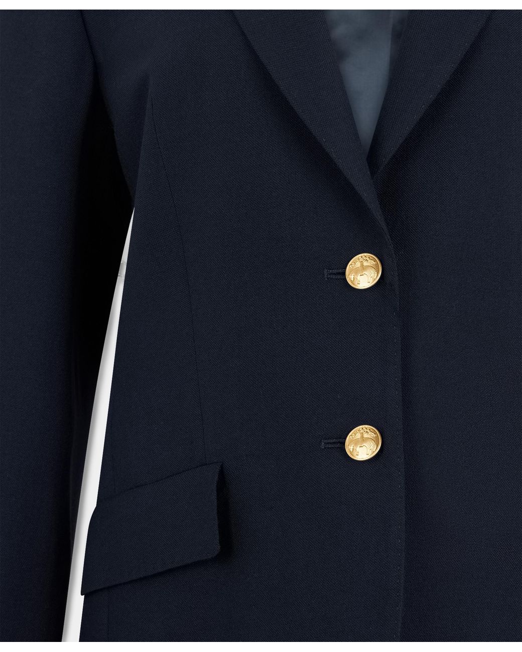 Brooks Brothers Blue Hopsack Blazer With Buttons