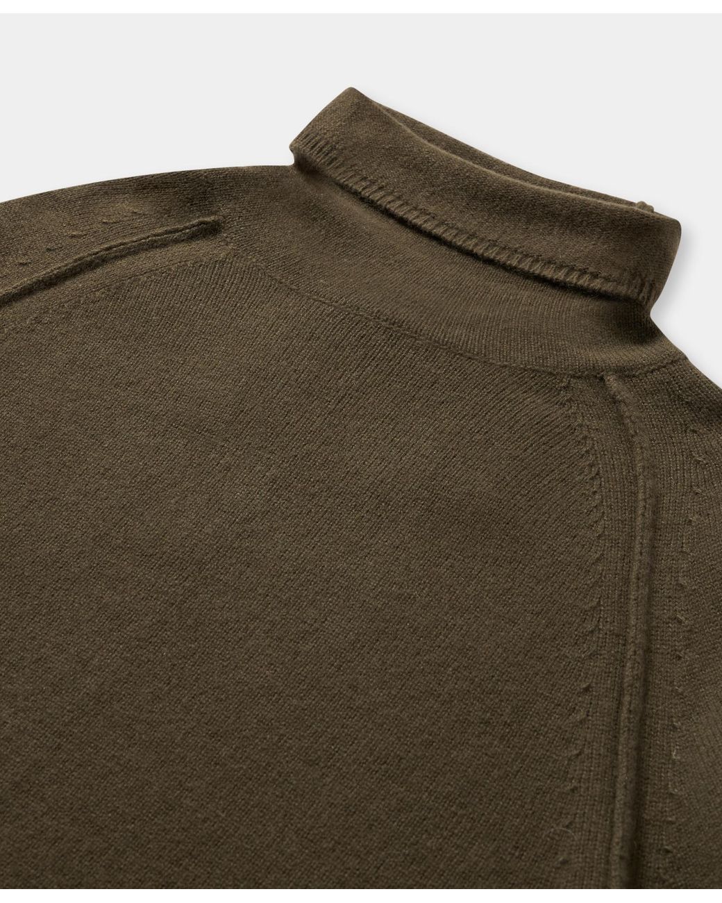 Brooks Brothers Green Cashmere Oversized Turtleneck