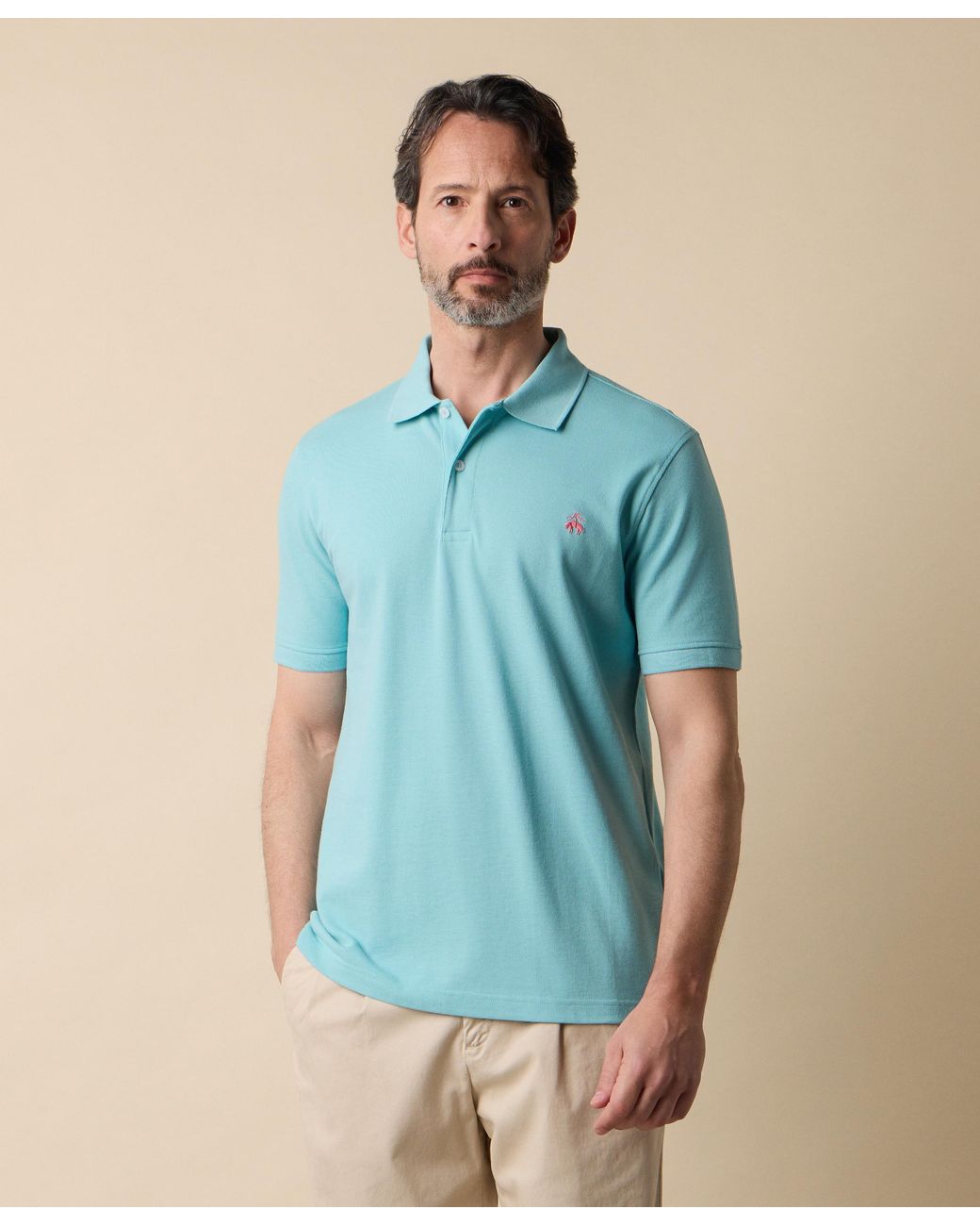 Brooks Brothers Blue Cotton Piqué Polo for men