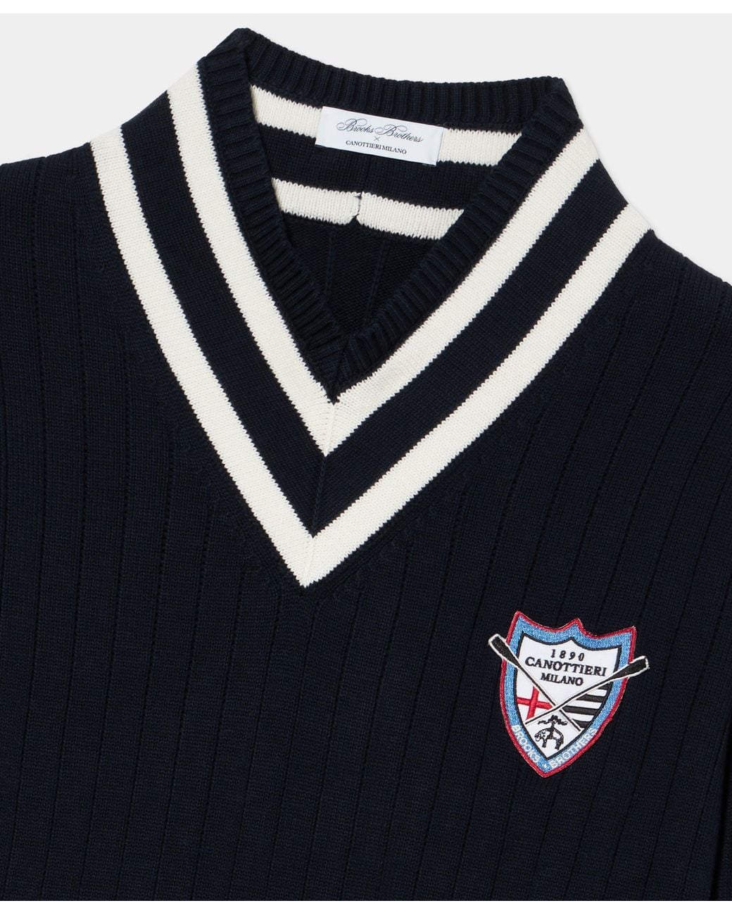 Jersey De Algodón Acanalado Brooks Brothers de hombre de color Blue