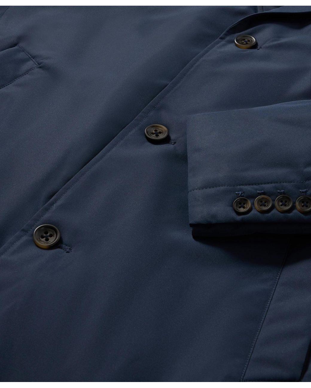Brooks Brothers Blue Technical Trench Coat for men