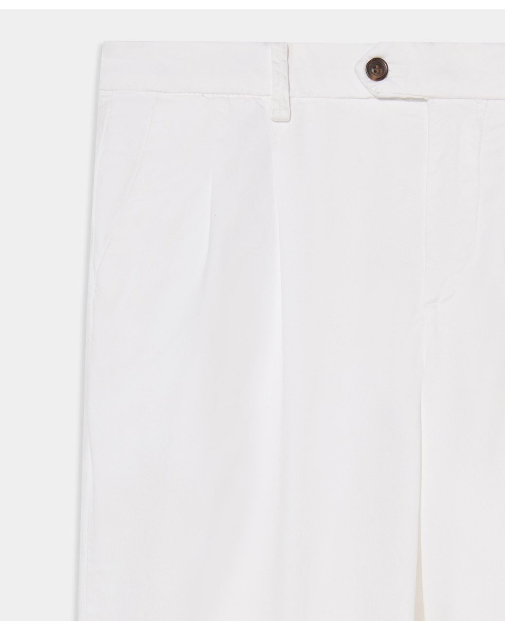 Brooks Brothers White Double Pleat Trousers for men