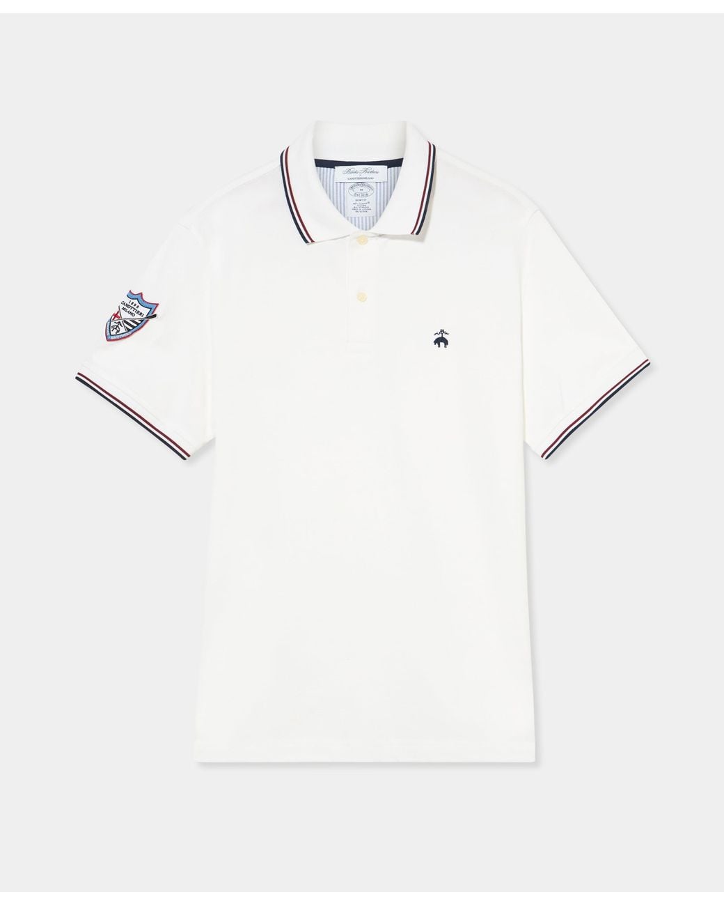 Brooks Brothers White Supima Cotton Piqué Polo for men