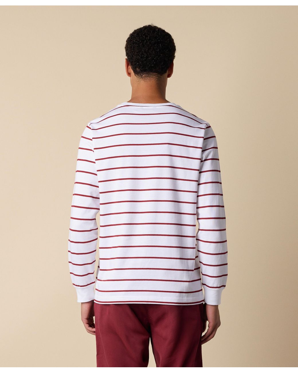 Brooks Brothers White Striped Cotton T-Shirt With Logo for men
