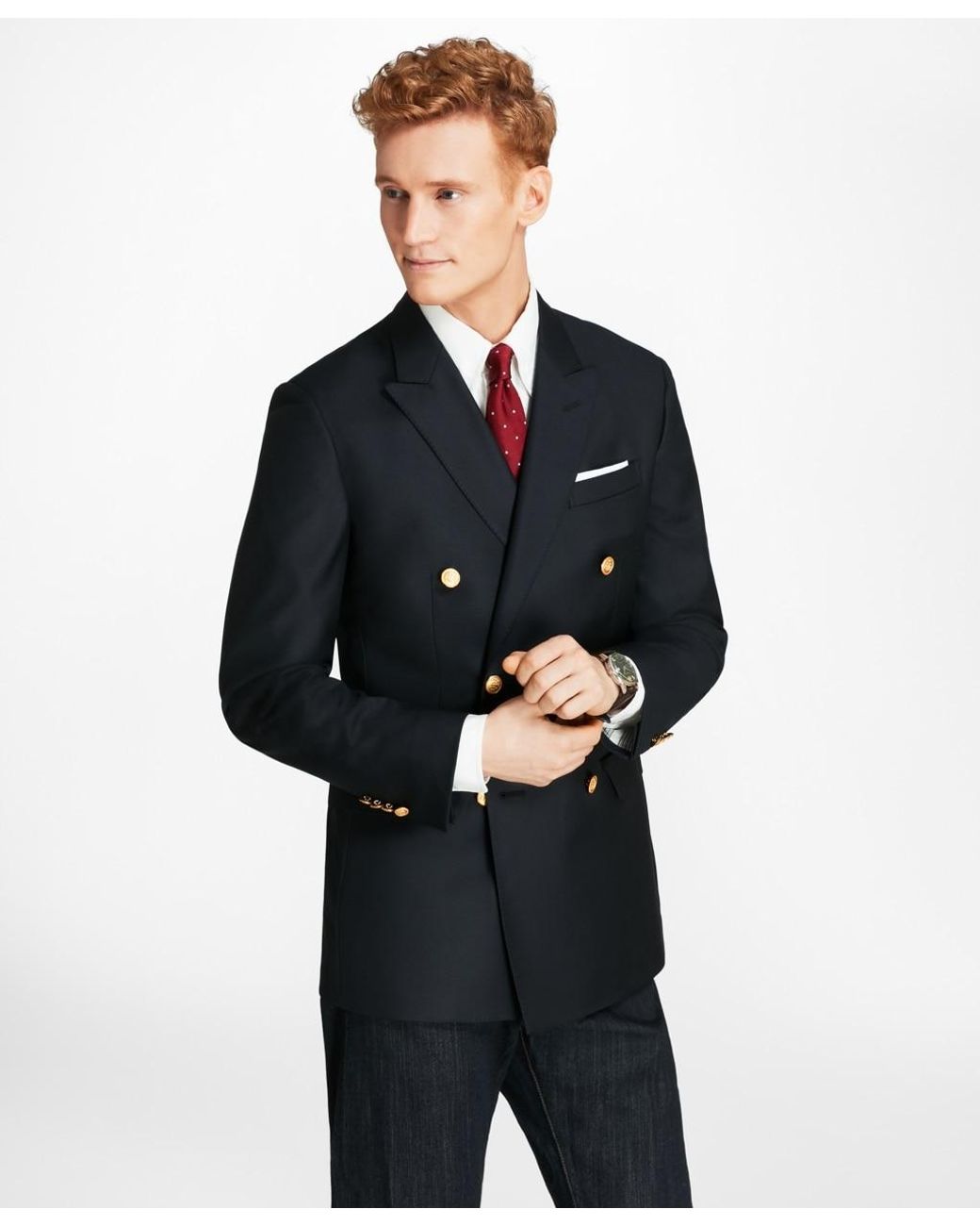 Brooks Brothers Country Club Extra Slim Fit Saxxontm Wool Double