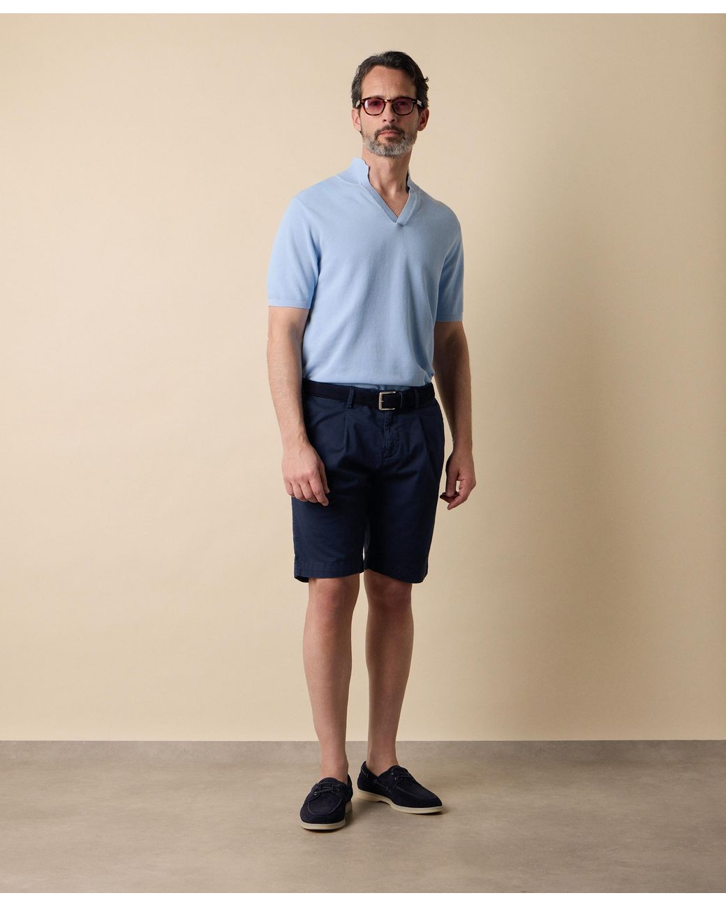 Brooks Brothers Blue Classic Cotton Shorts for men