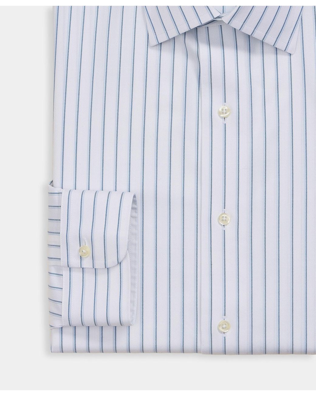 Brooks Brothers Blue Slim Fit Non-Iron Shirt With Ainsley Collar for men