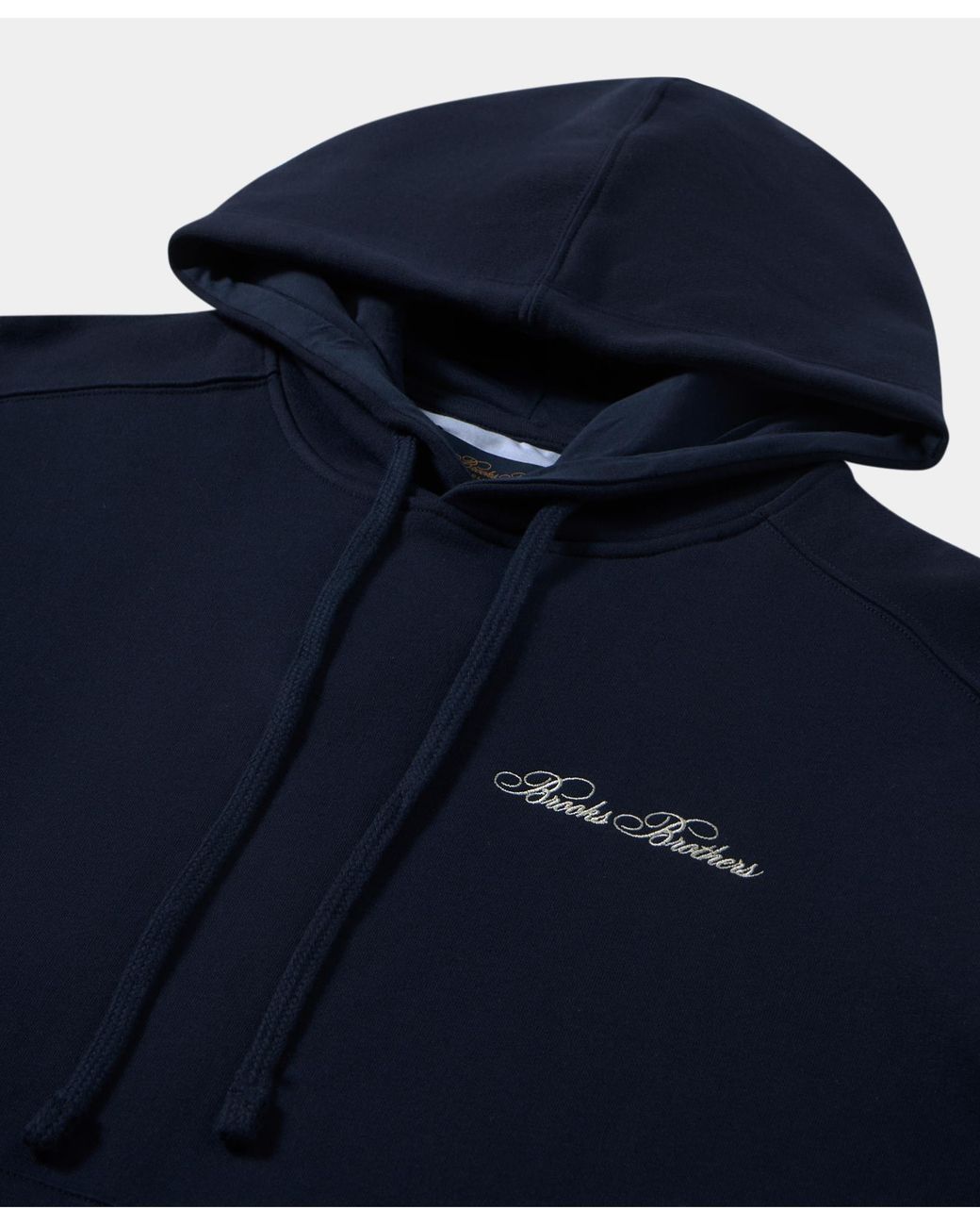 Brooks Brothers Blue Cotton Hoodie With Embroidered Logo for men