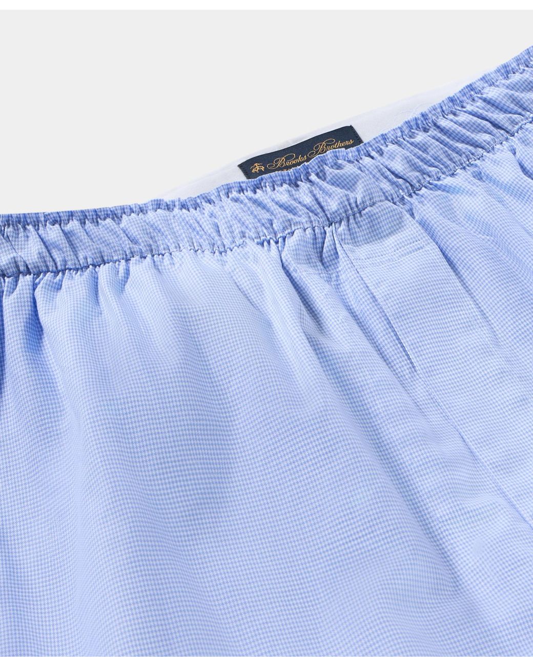 Brooks Brothers Blue Micro Effect Cotton Boxer Shorts for men