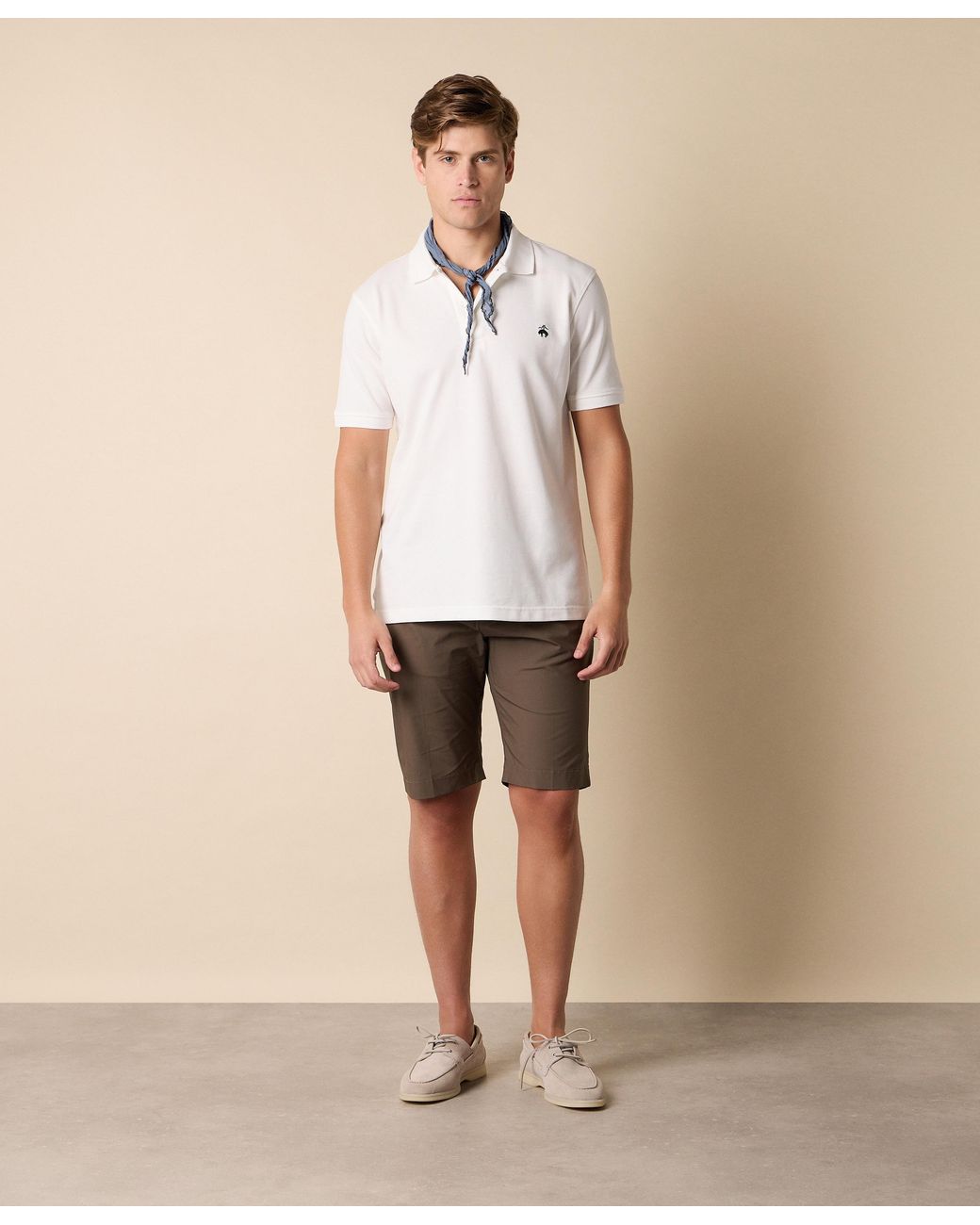 Brooks Brothers White Cotton Piqué Polo for men