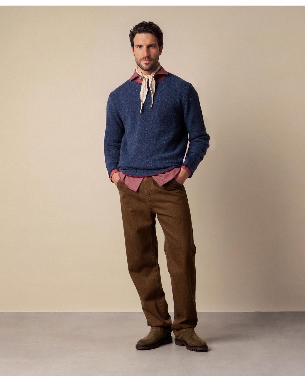 Brooks Brothers Red Slim Fit Shirt With Spread Collar for men