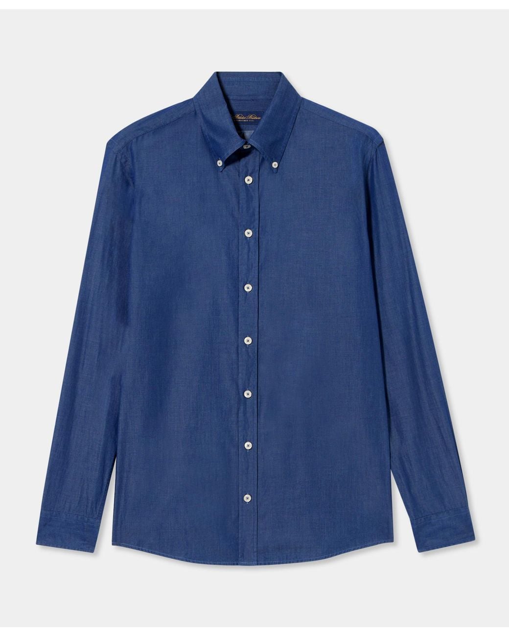 Brooks Brothers Blue Slim Fit Denim Twill Button Down Shirt for men