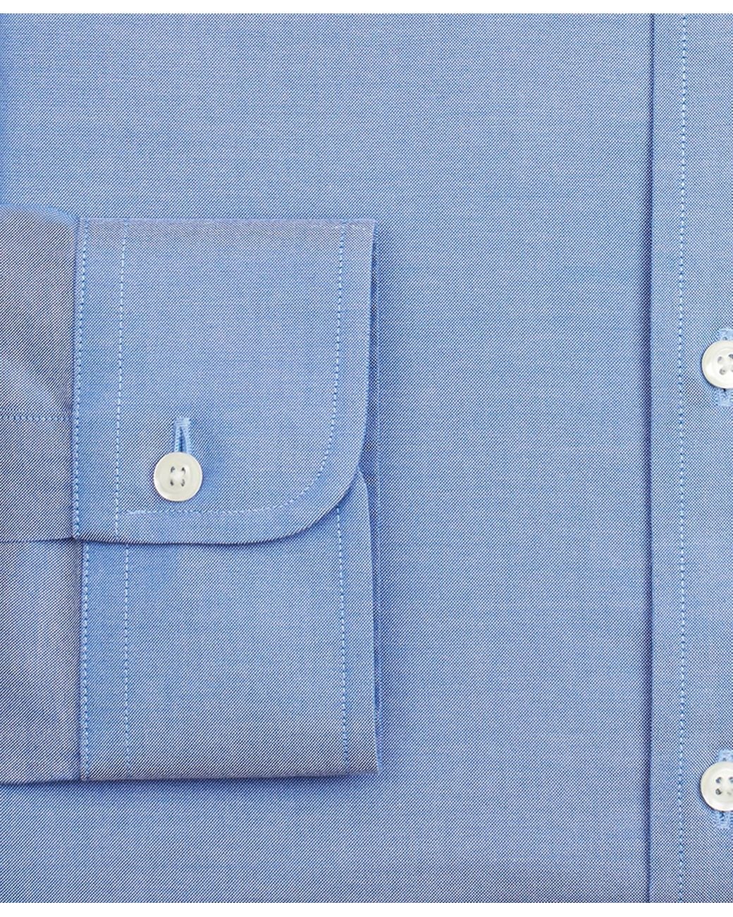 Brooks Brothers Blue Medium Traditional Fit Stretch Supima Cotton Non-Iron Dress Shirt With Ainsley Collar for men