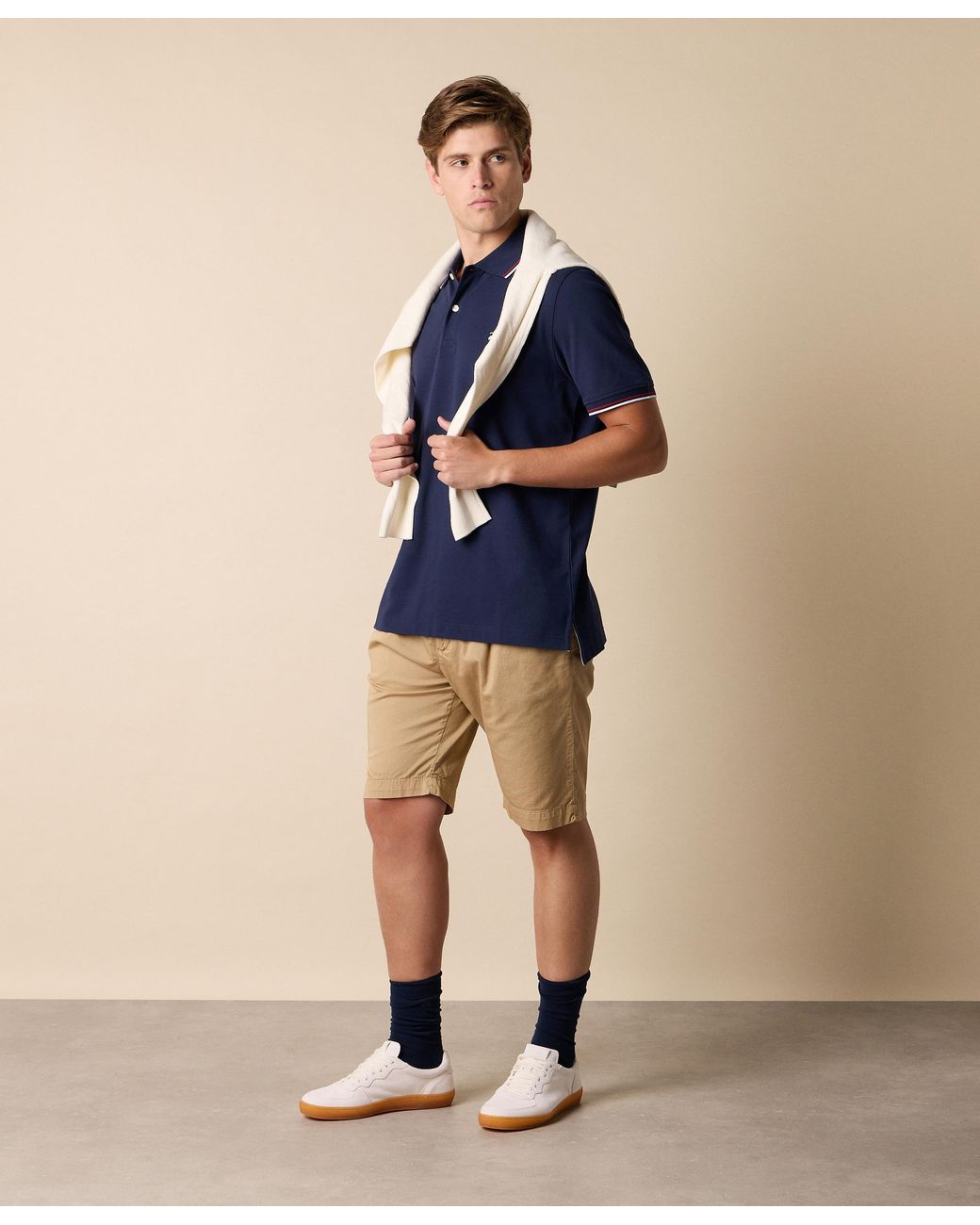 Brooks Brothers Blue Golden Fleece Stretch Cotton Pique Tennis Polo for men