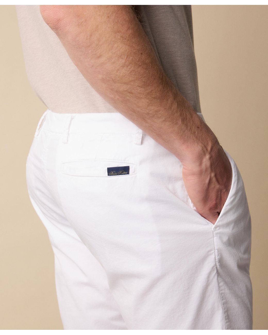 Brooks Brothers White Classic Cotton Shorts for men