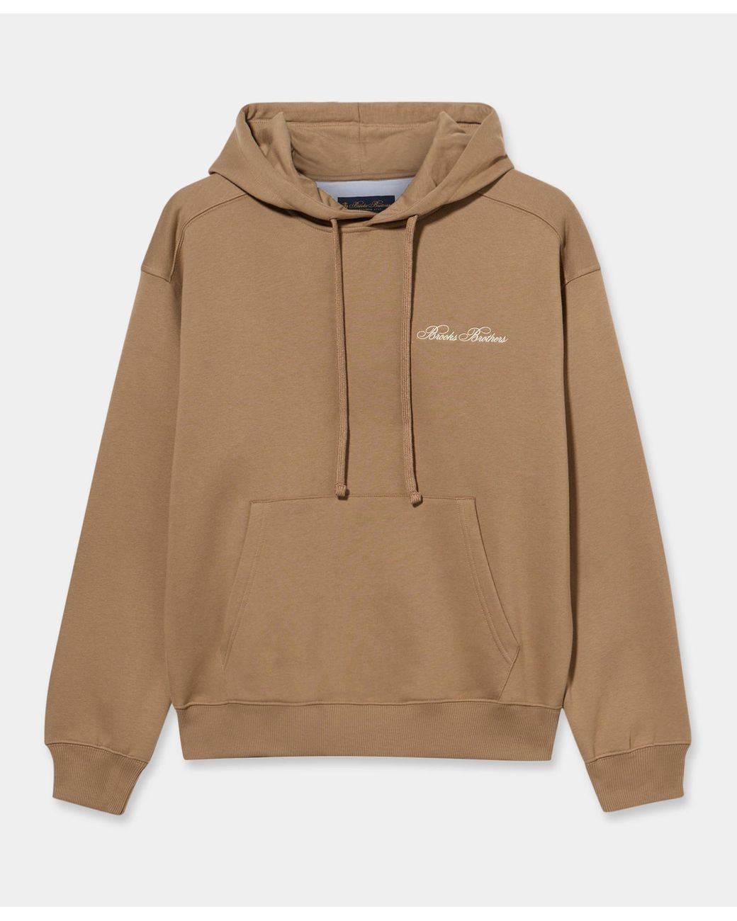 Brooks Brothers Natural Cotton Hoodie With Embroidered Logo for men