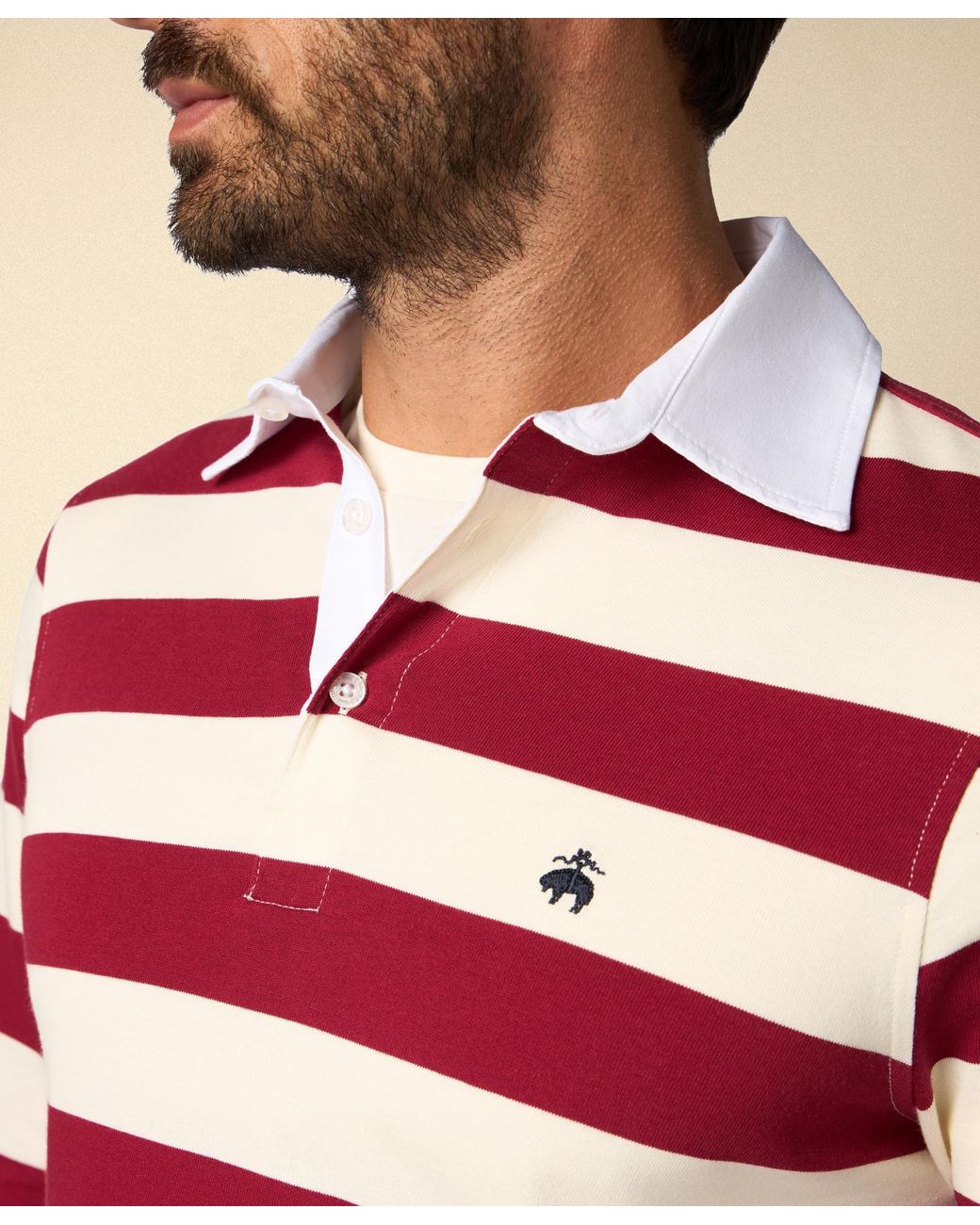 Brooks Brothers Red Striped Jersey Rugby Polo for men
