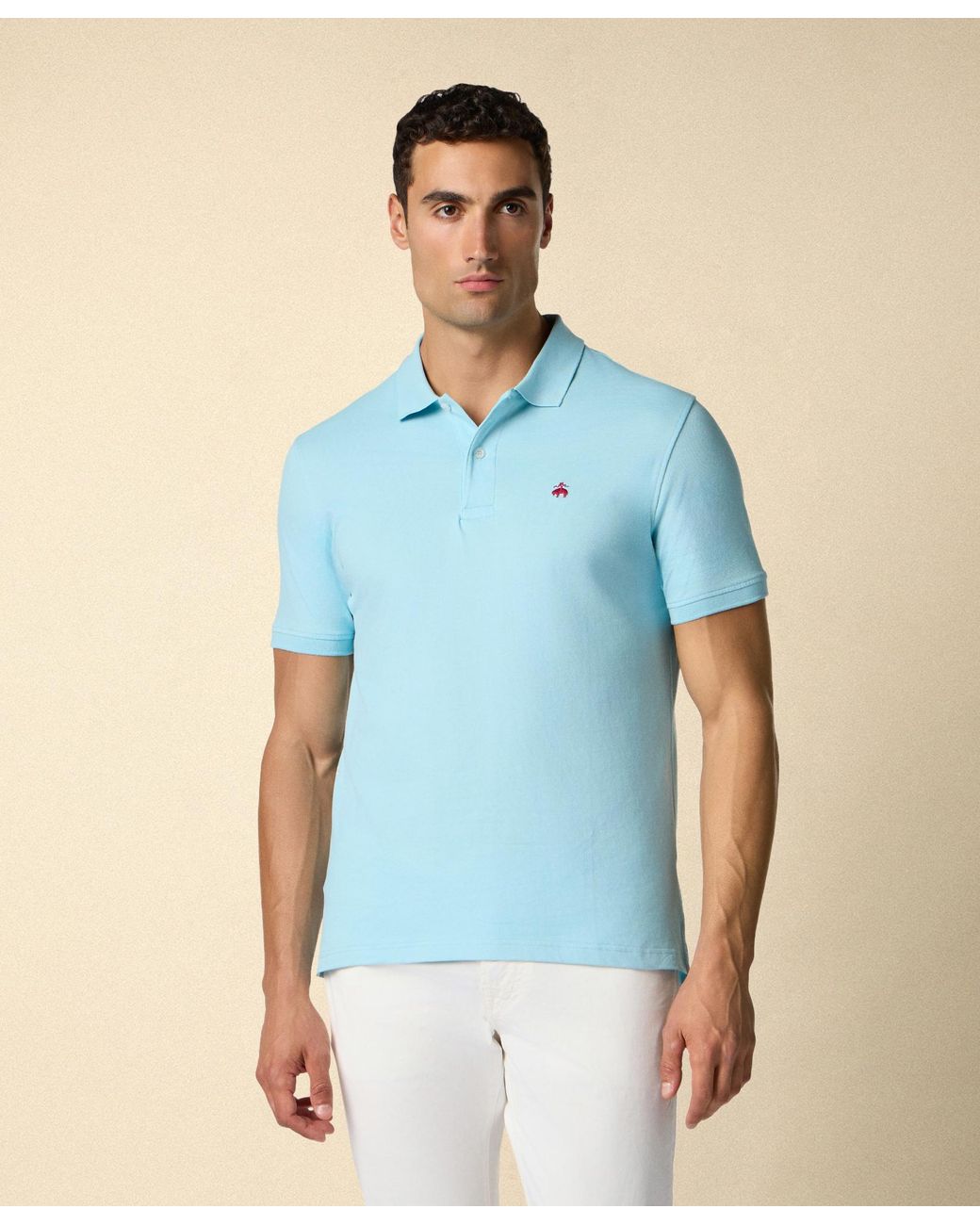 Brooks Brothers Blue Cotton Piqué Polo for men