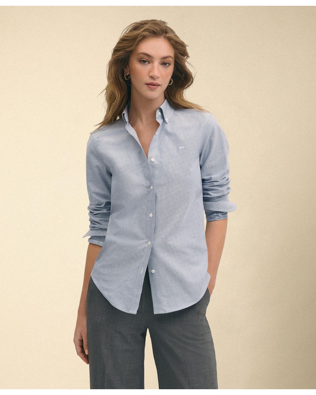 Brooks Brothers Blue Classic-Fit Cotton Oxford Shirt