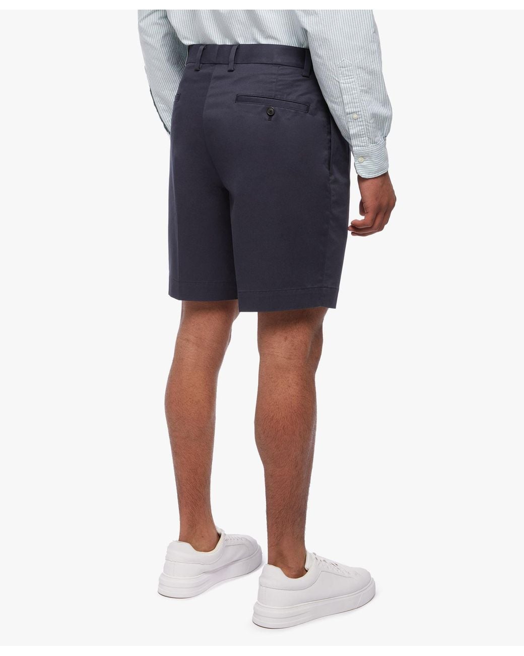 Brooks Brothers Blue Stretch Short Pleat Front for men