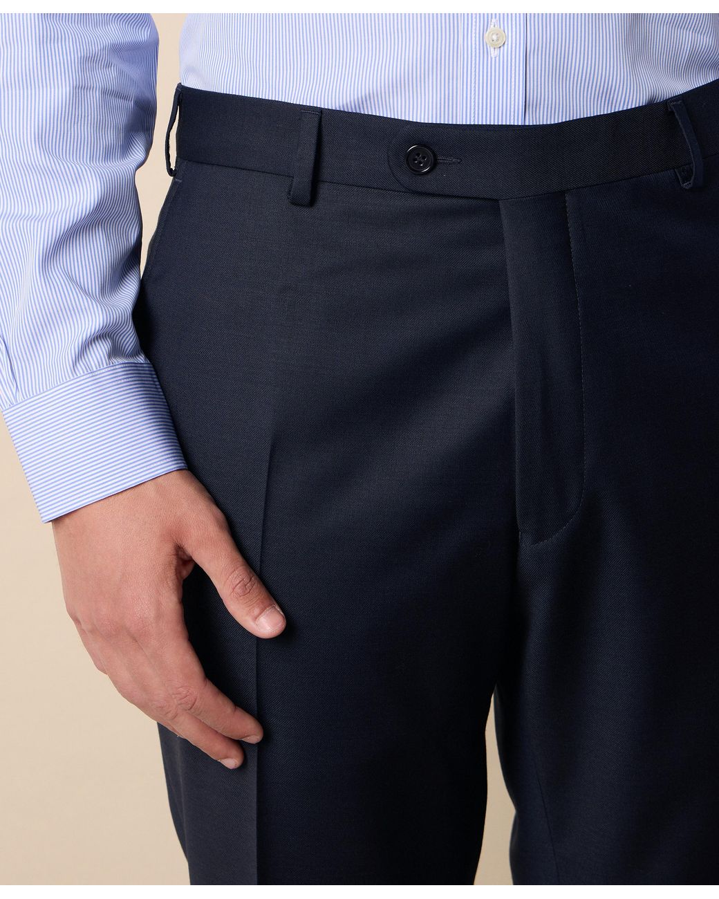Brooks Brothers Blue Virgin Wool Trousers for men