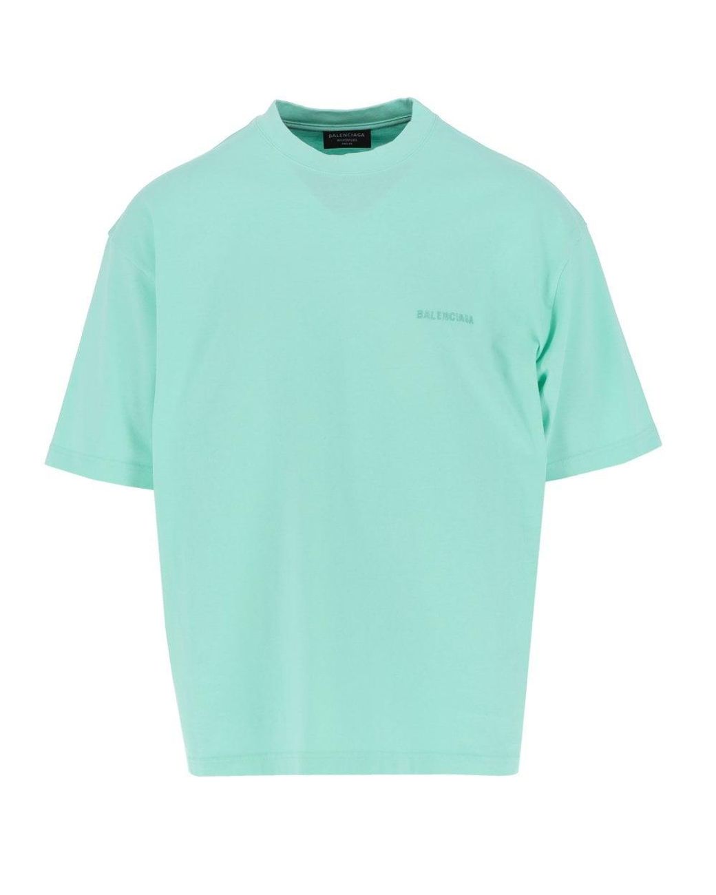 Balenciaga Cotton Logo T-shirt in Mint 