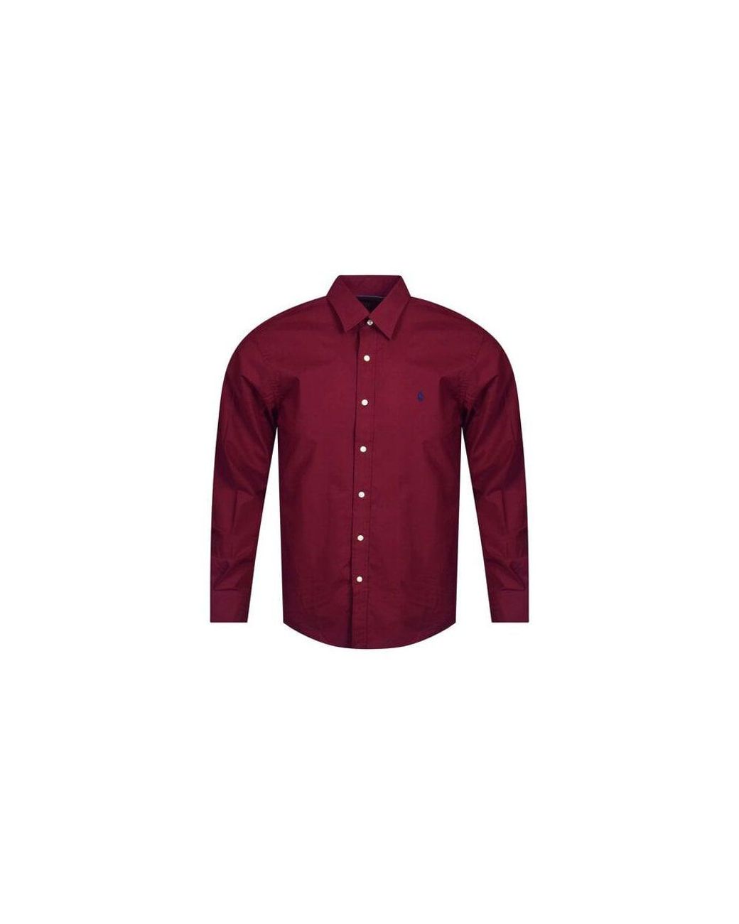 ralph lauren long sleeve polo burgundy