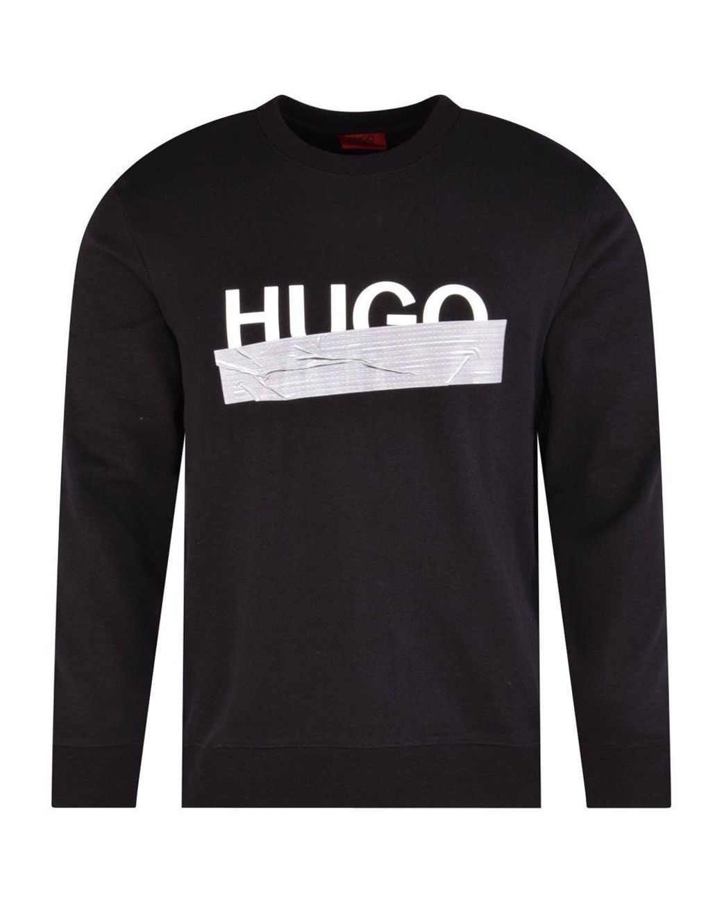 HUGO Dicago Black Tape Logo Sweatshirt 