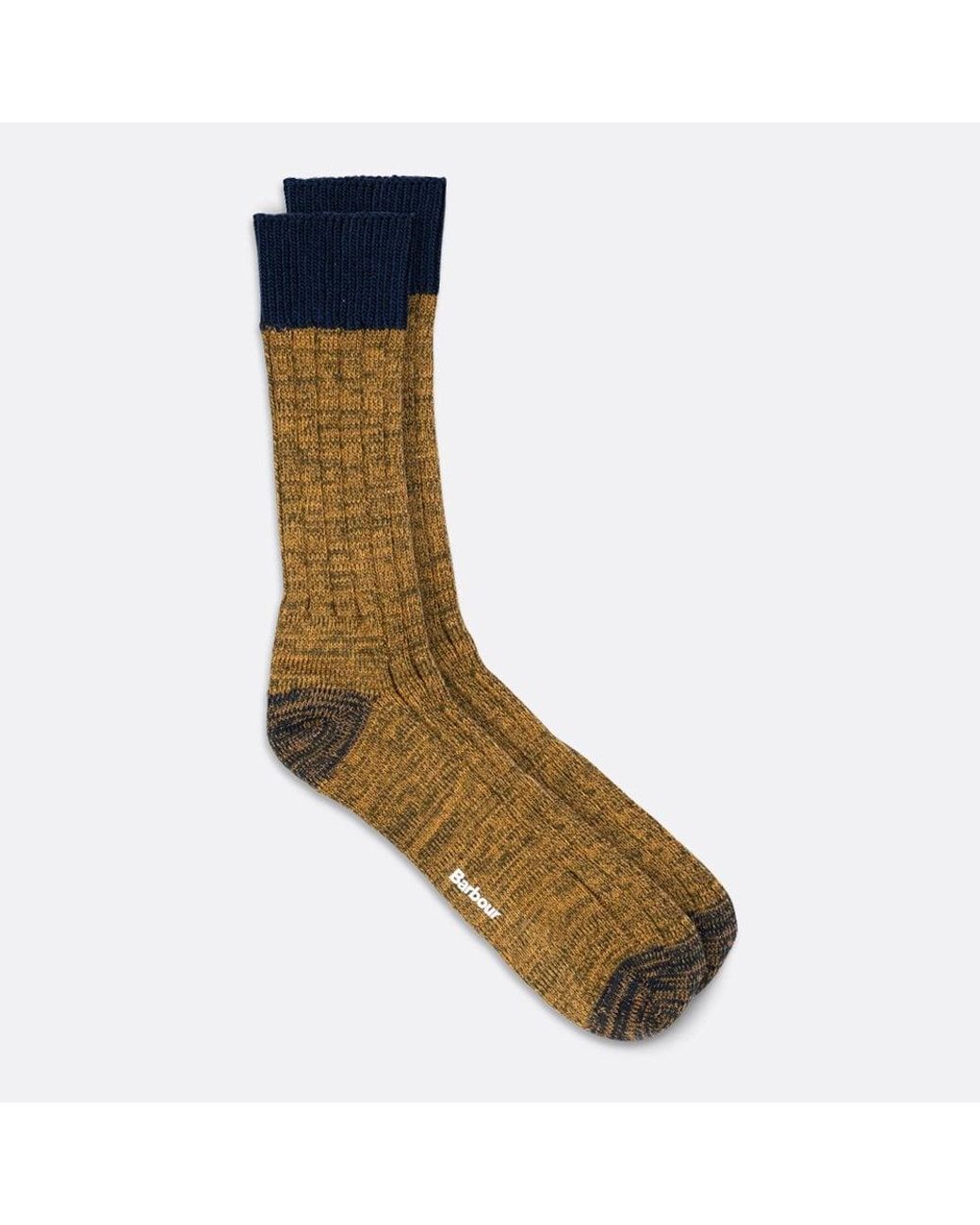 Barbour Gold Twisted Contrast Socks in Blue for Men | Lyst