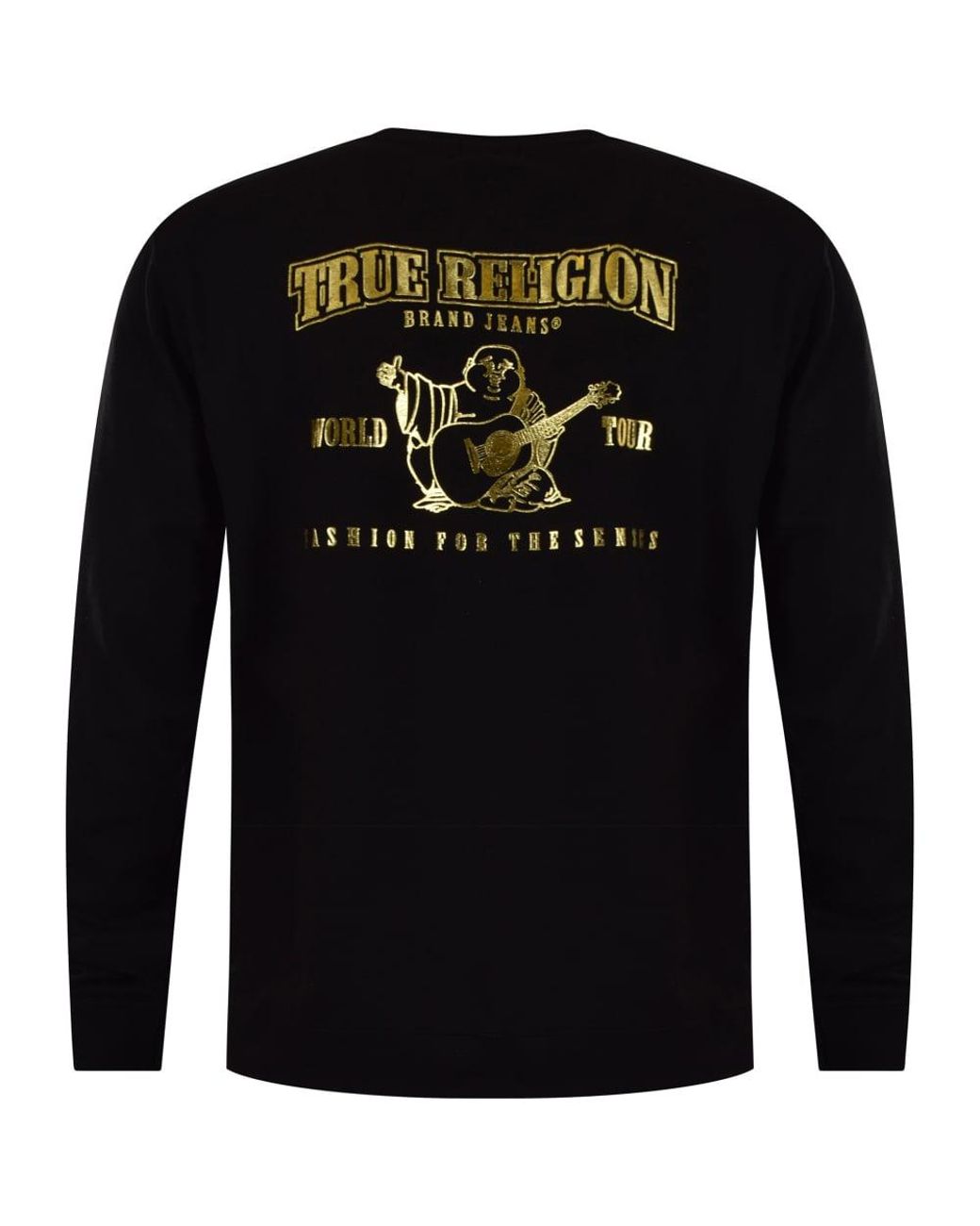 true religion black gold logo sweatshirt