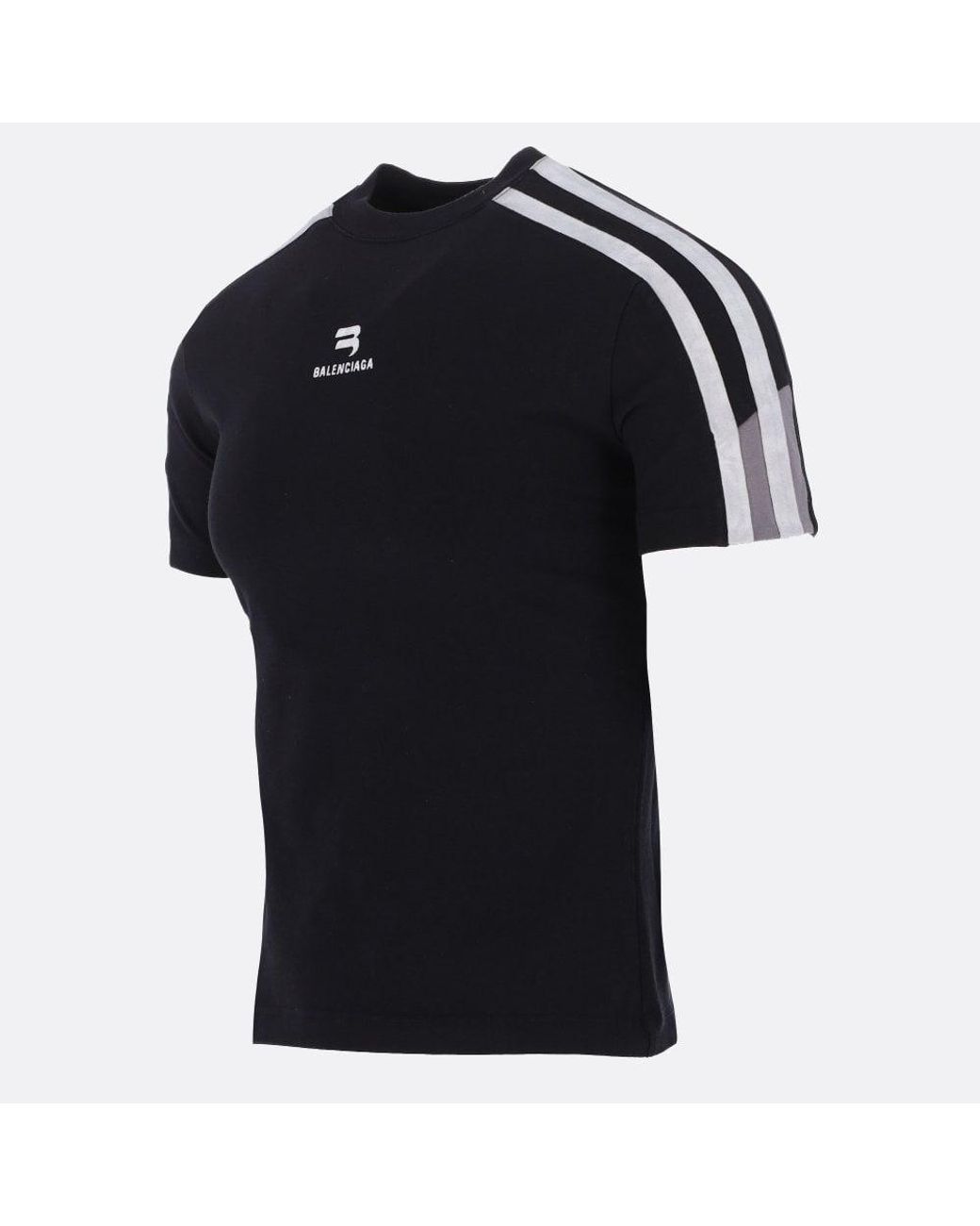 Balenciaga Black & White Sporty B Shrunk T-shirt for Men | Lyst