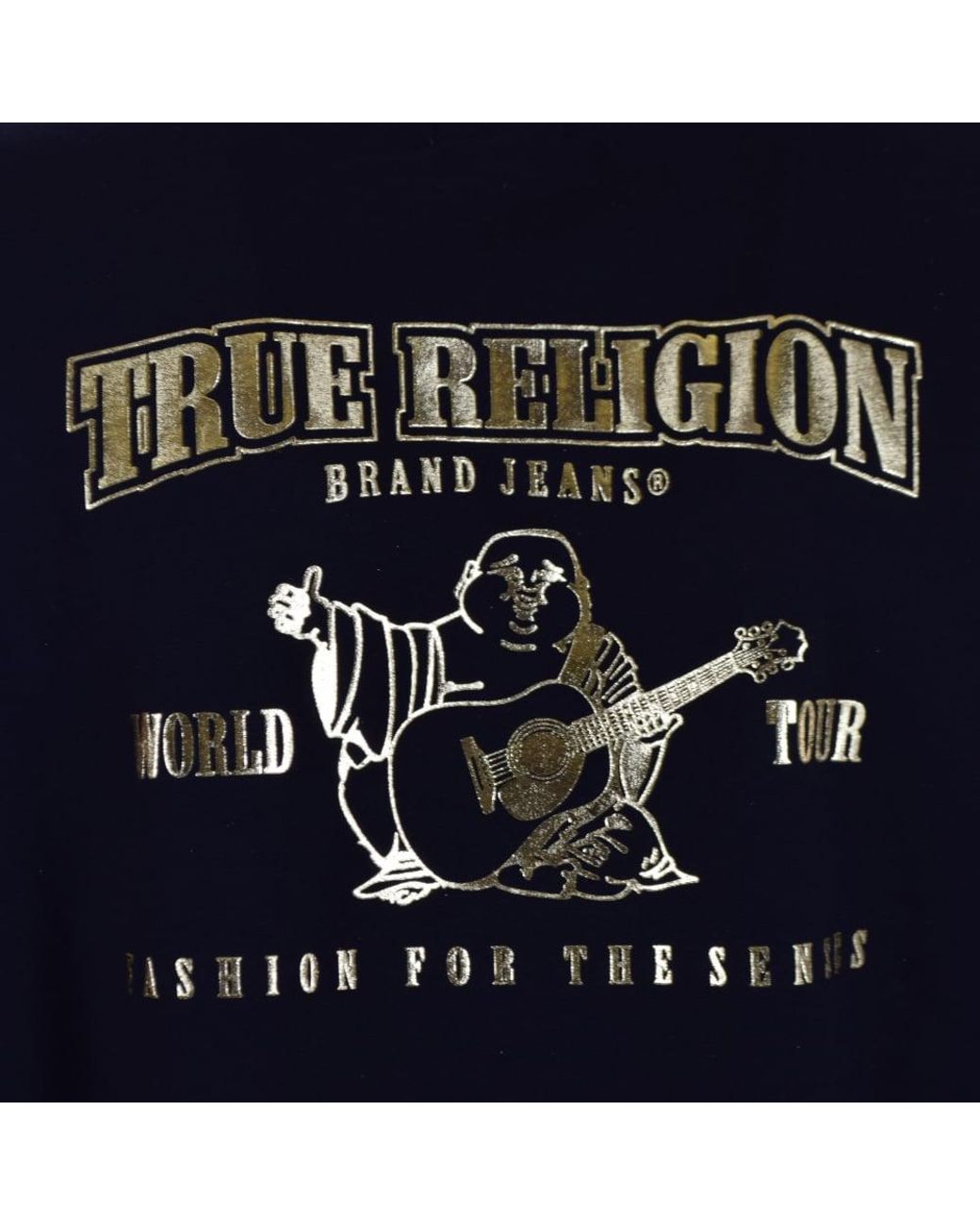 true religion black gold logo sweatshirt
