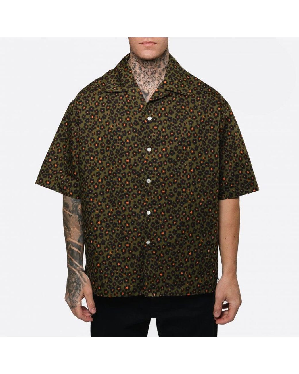 KENZO Hana Leopard Hawaiian Shirt in Brown for Men | Lyst