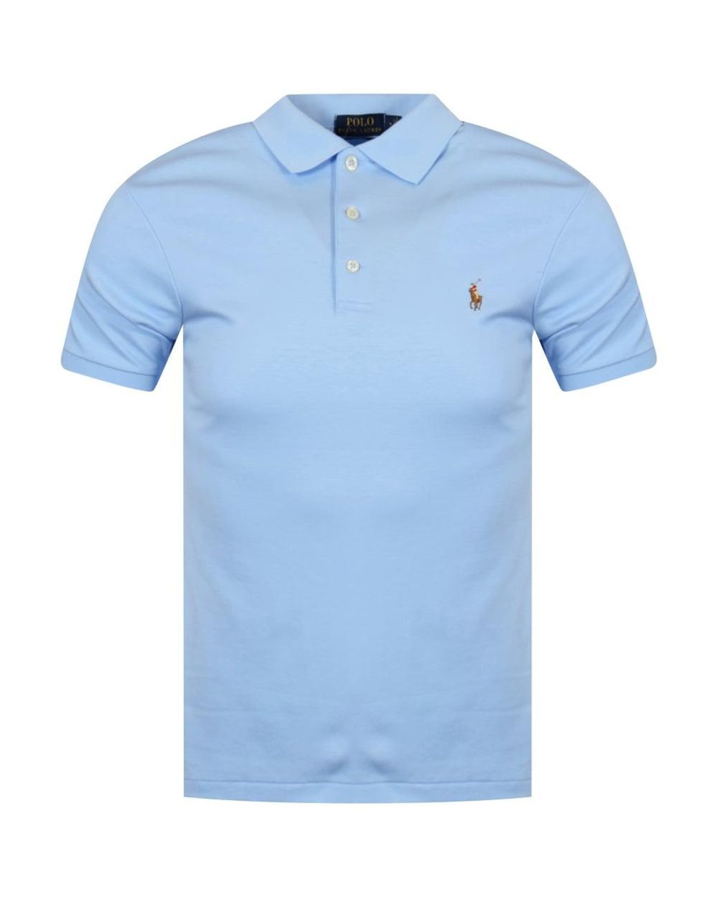 Polo Ralph Lauren Powder Blue Polo Shirt for Men | Lyst