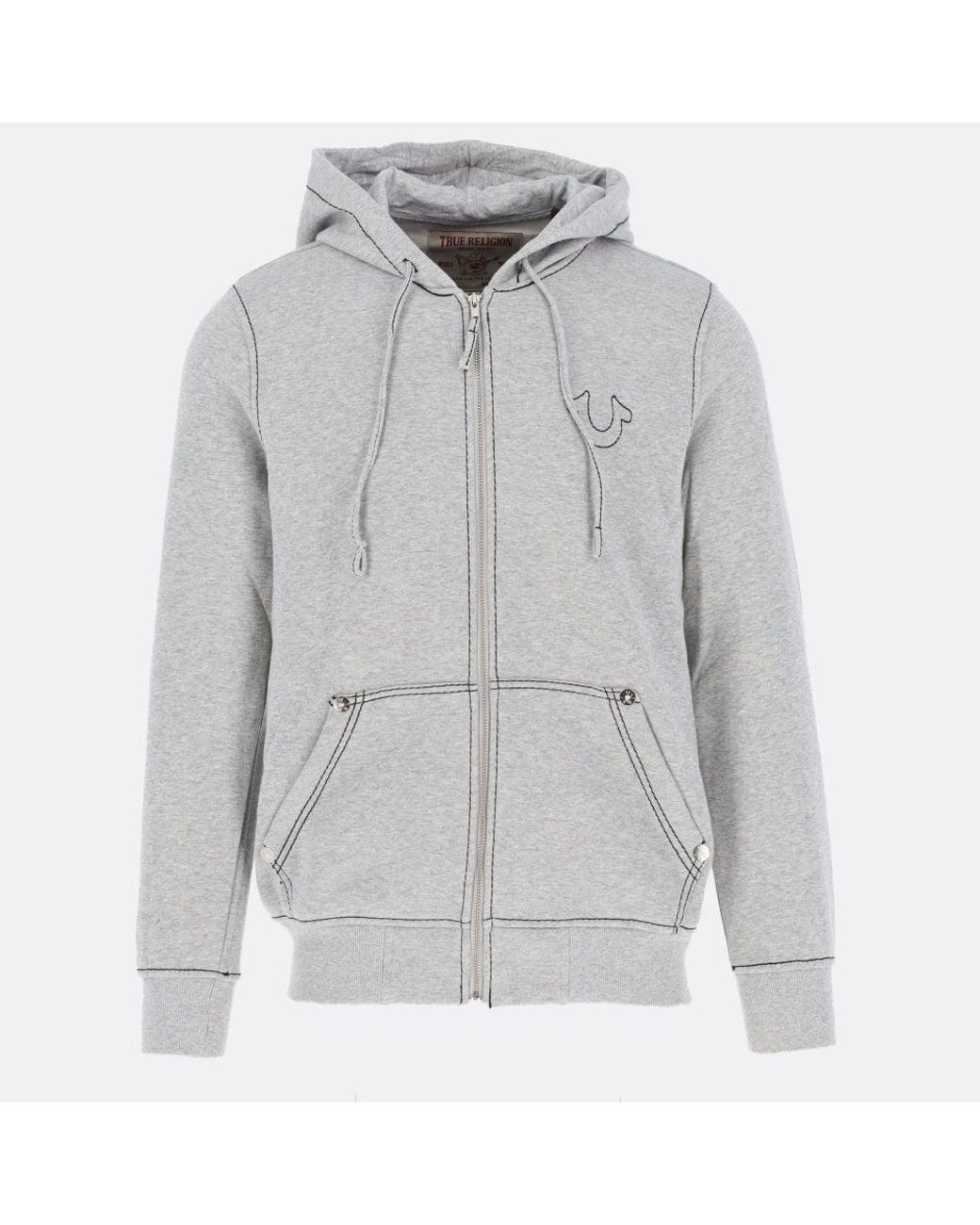 BIG T STITCH LOGO ZIP HOODIE