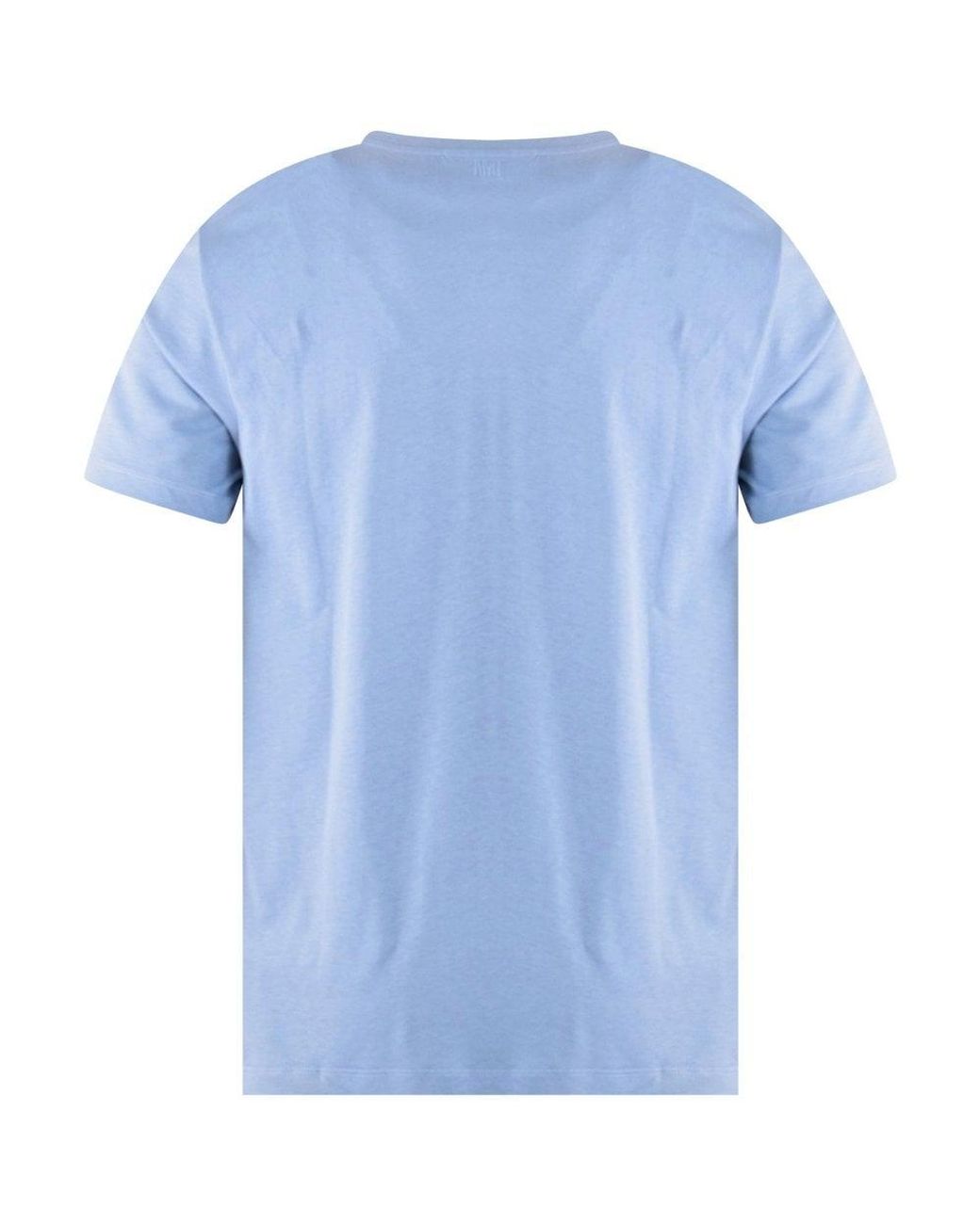 AMI Cotton Light Blue Ami De Coeur T-shirt for Men | Lyst