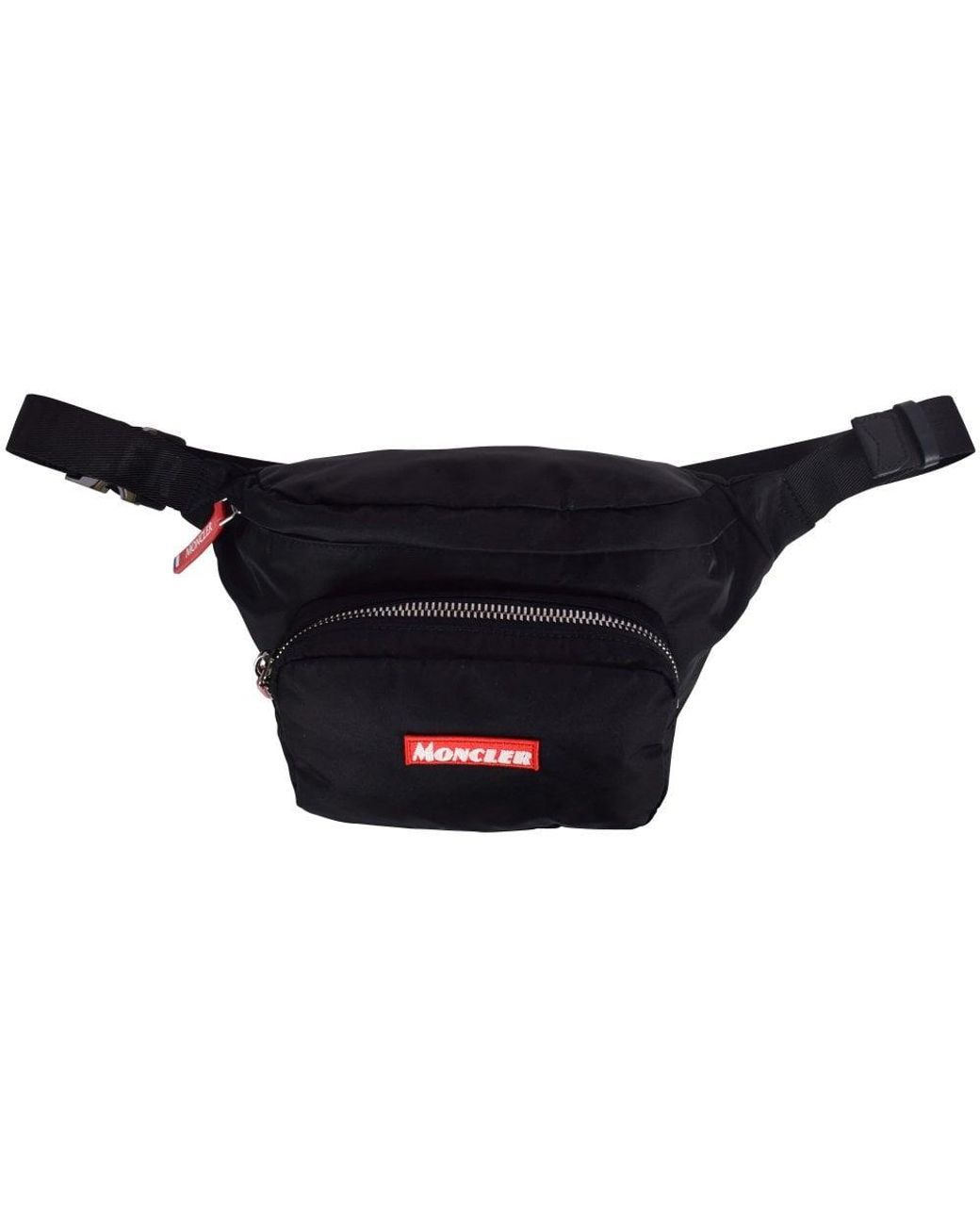 waist bags and bumbags Moncler Synthetic Durance Black Logo-print Belt Bag for Men Save 30% Mens Bags Belt Bags 