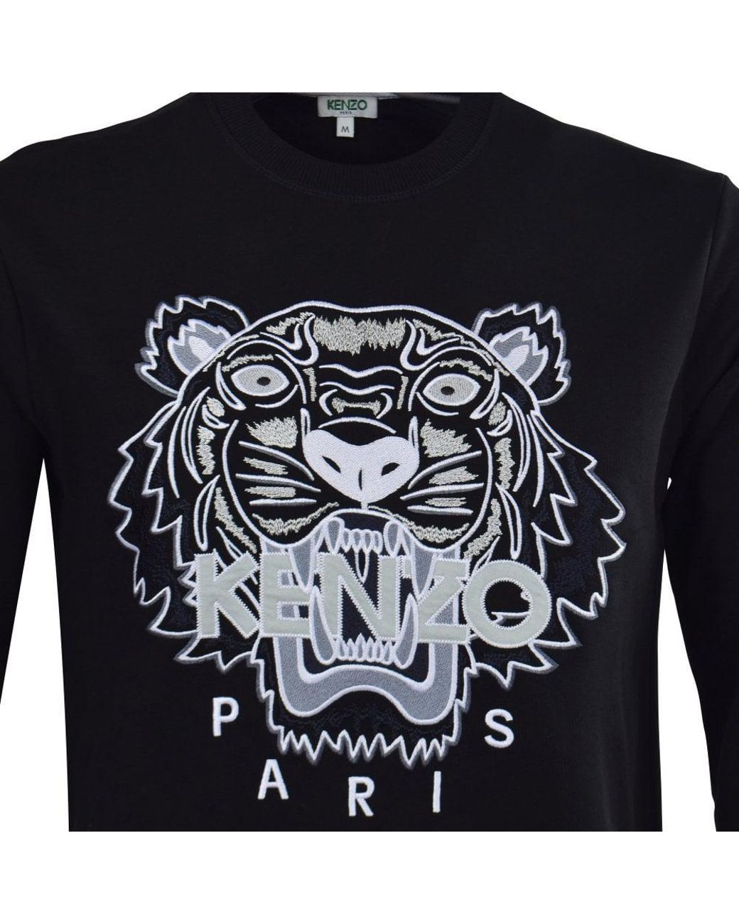 white Embroidered Tiger Sweatshirt 
