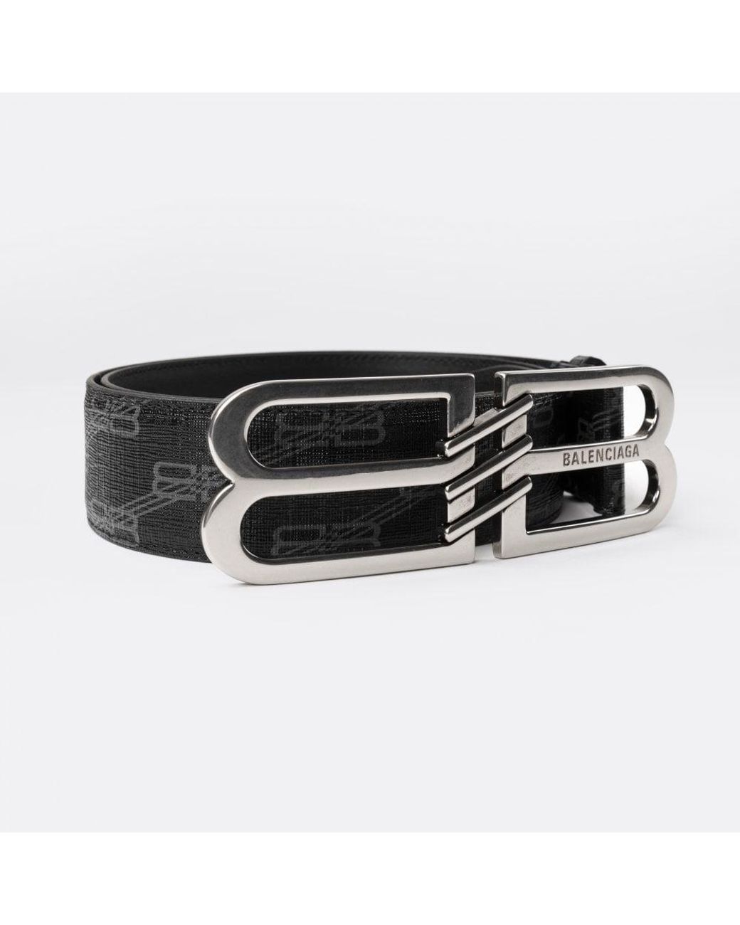 Balenciaga Black Signature 'bb' Belt for Men | Lyst