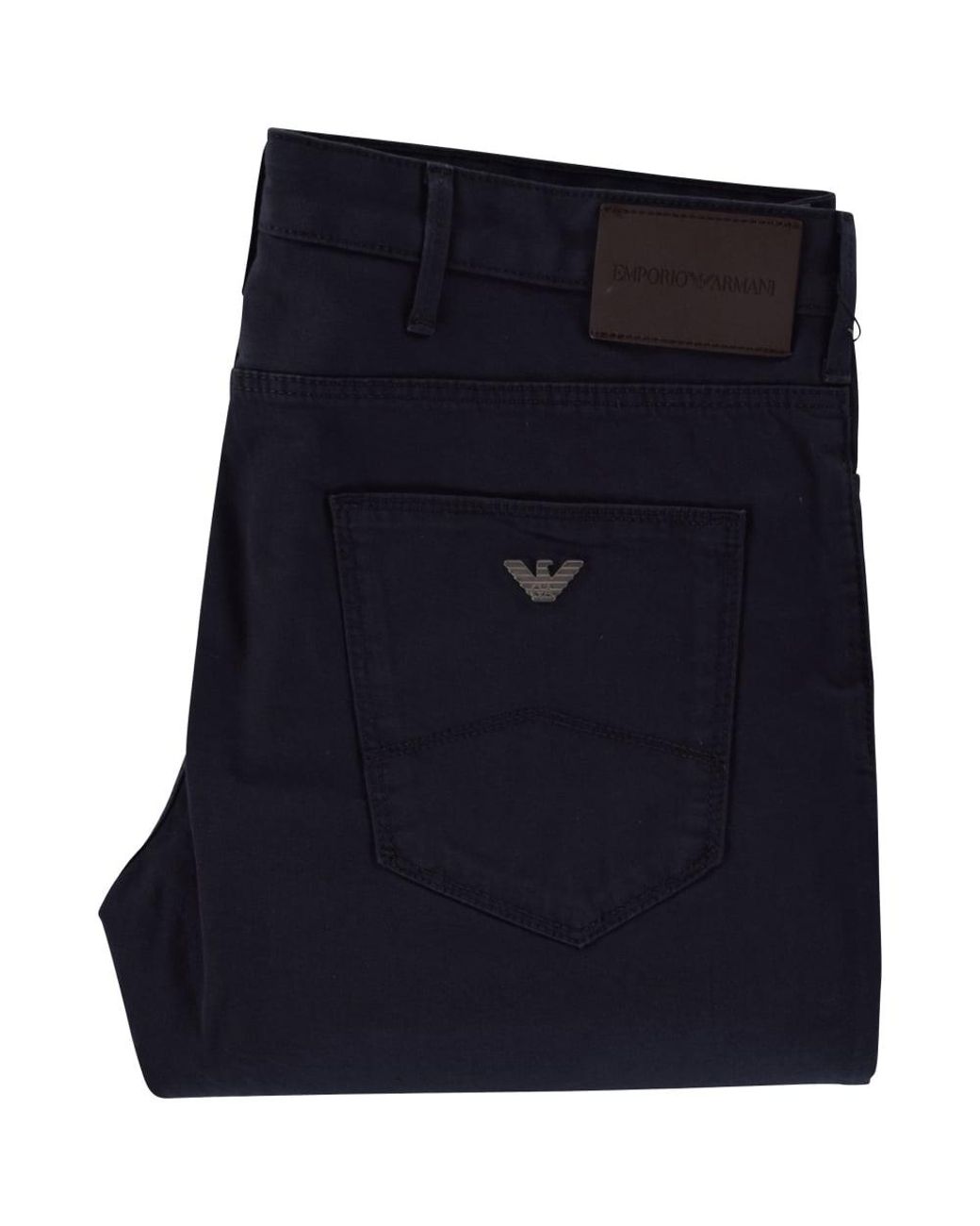 Emporio Armani Navy J06 Slim Fit Chinos in Blue for Men | Lyst