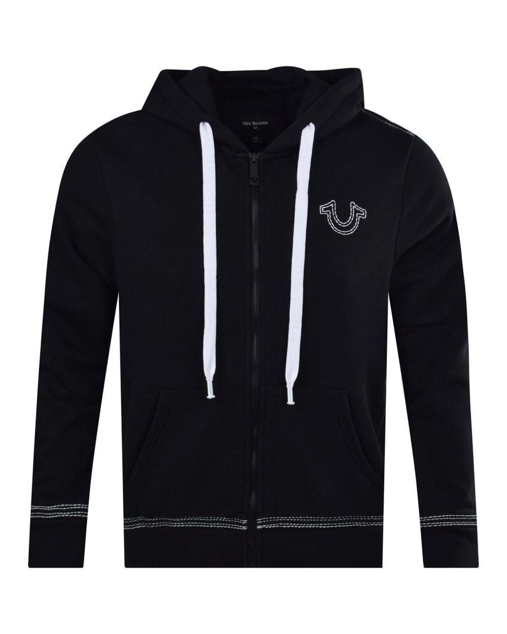 True Religion Hoodie Black And White on 
