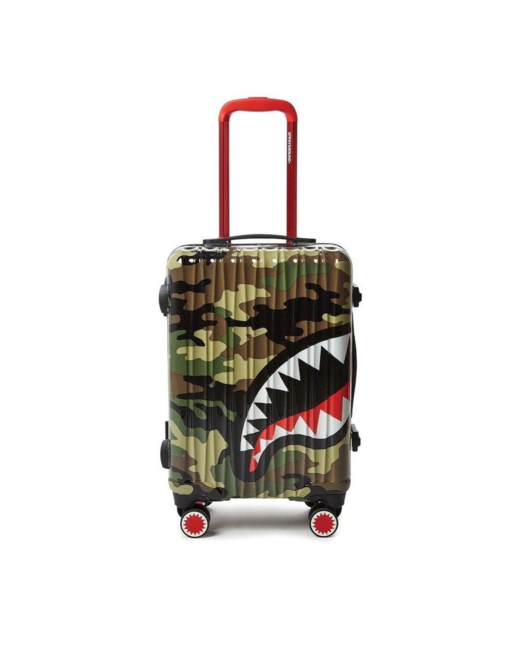 Sprayground Army Camo Sharknautics Carry On Suitcase in Green for Men | Lyst