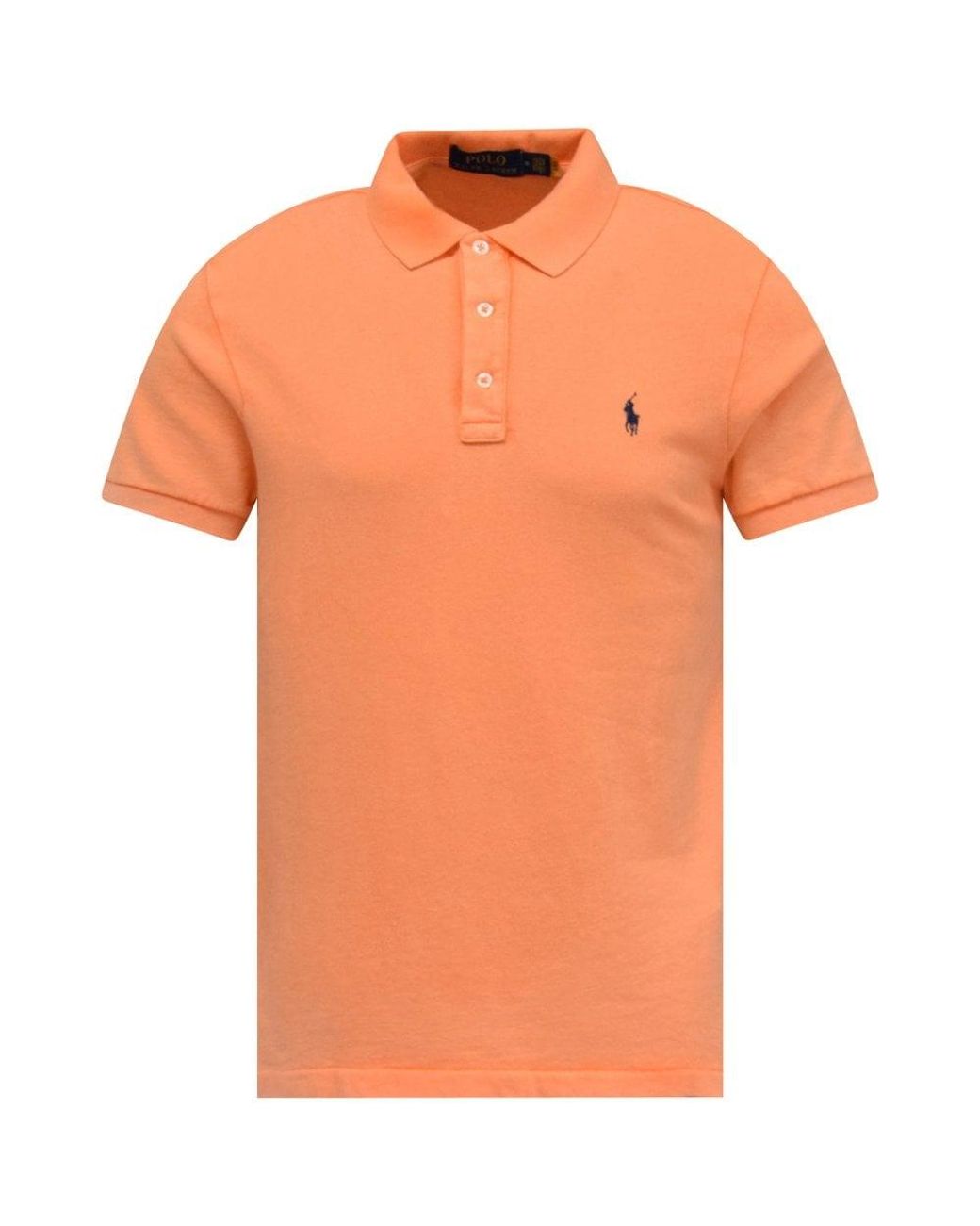 Polo Ralph Lauren Neon Peach Polo Shirt in Pink for Men Lyst