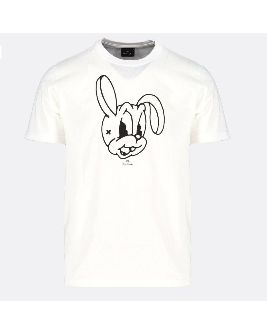 PS by Paul Smith Cotton 'rabbit' T-shirt in White for Men | Lyst