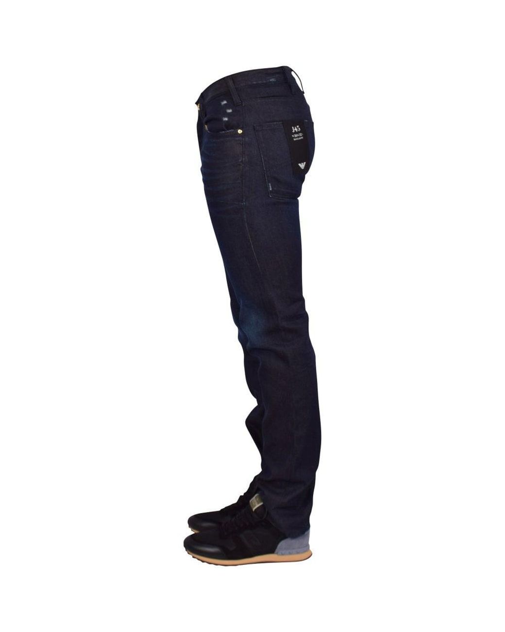 Emporio Armani Denim Dark Blue J45 Regular Fit Jeans for Men | Lyst