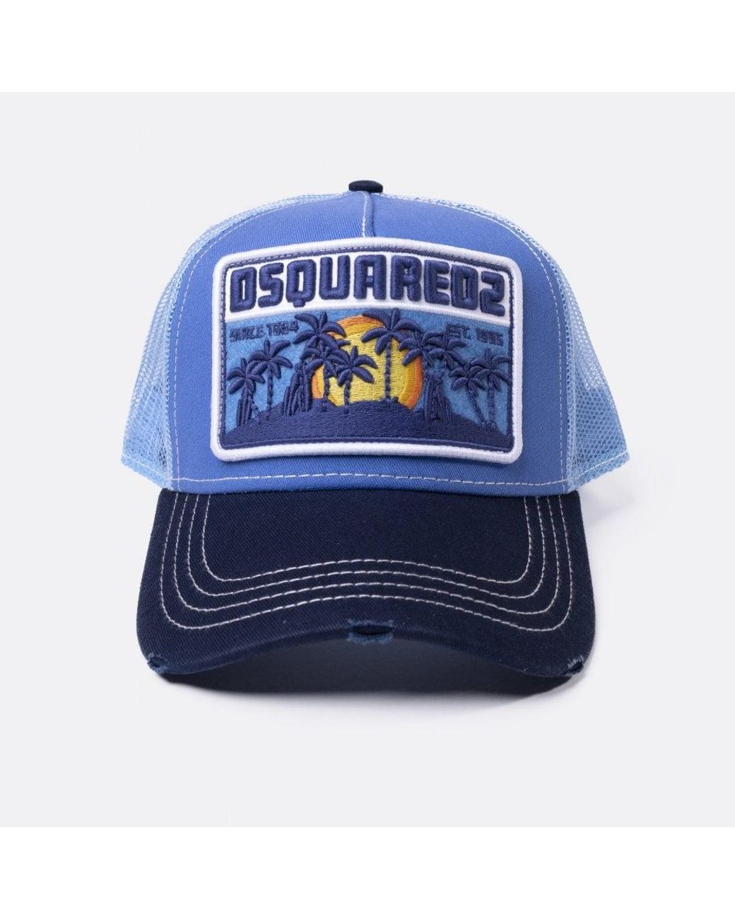 DSquared² Sunset Trucker Cap in Blue for Men | Lyst