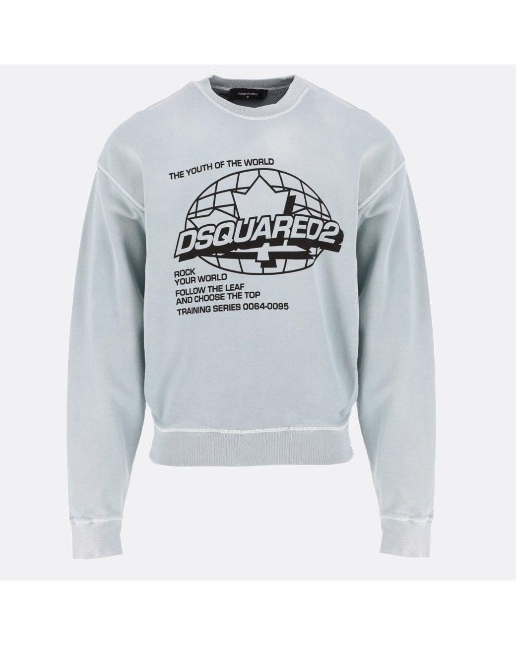 DSquared² Blue/ Horizon Ball Sweatshirt in Grey for Men | Lyst Canada