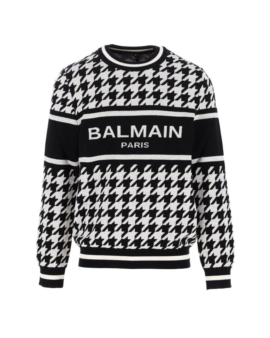 Balmain Black/white Sweatshirt for Men | Lyst